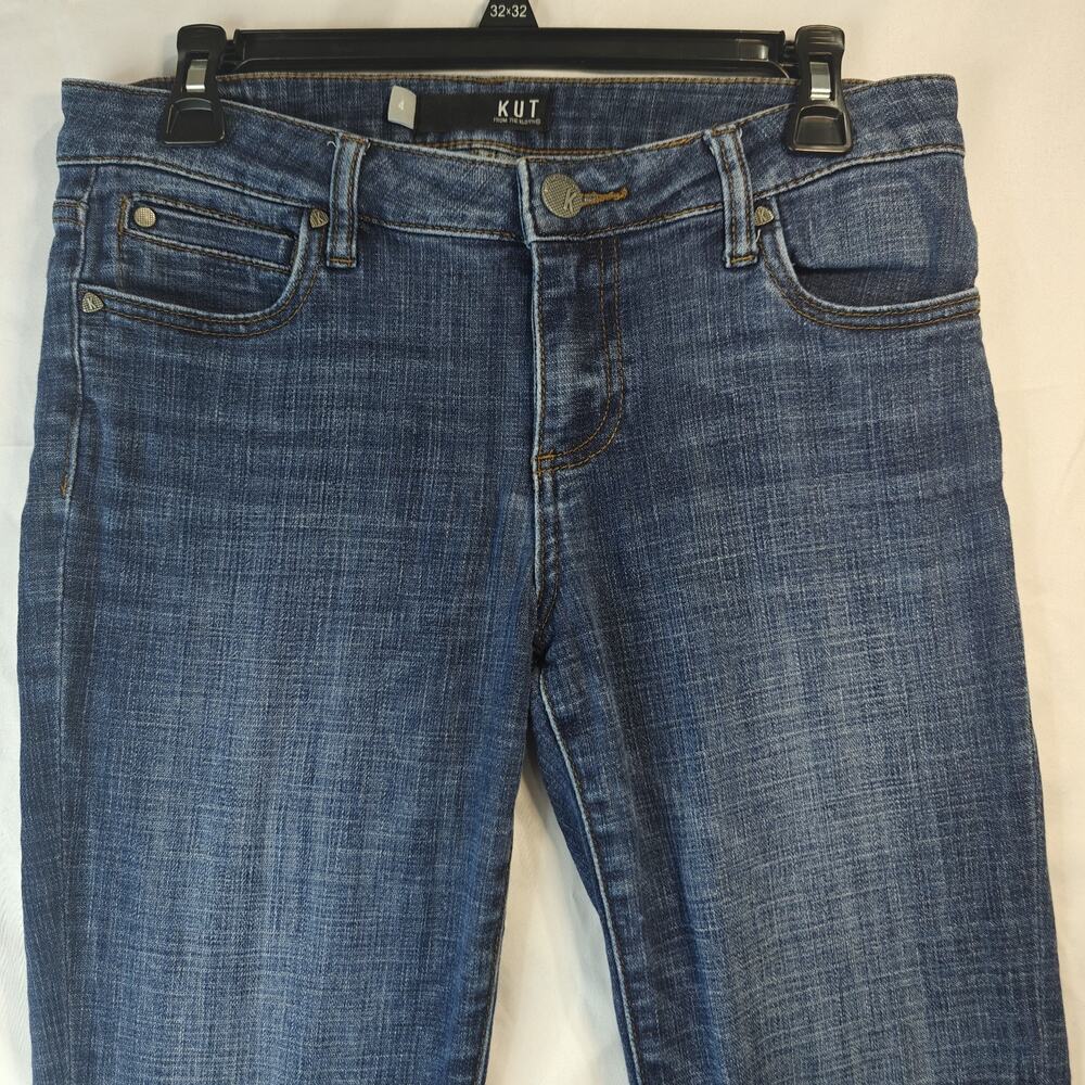 KUT From The Cloth Women Size 4 Jeans Darker Wash 8.5 Rise 29.5 Inseam 30 Waist
